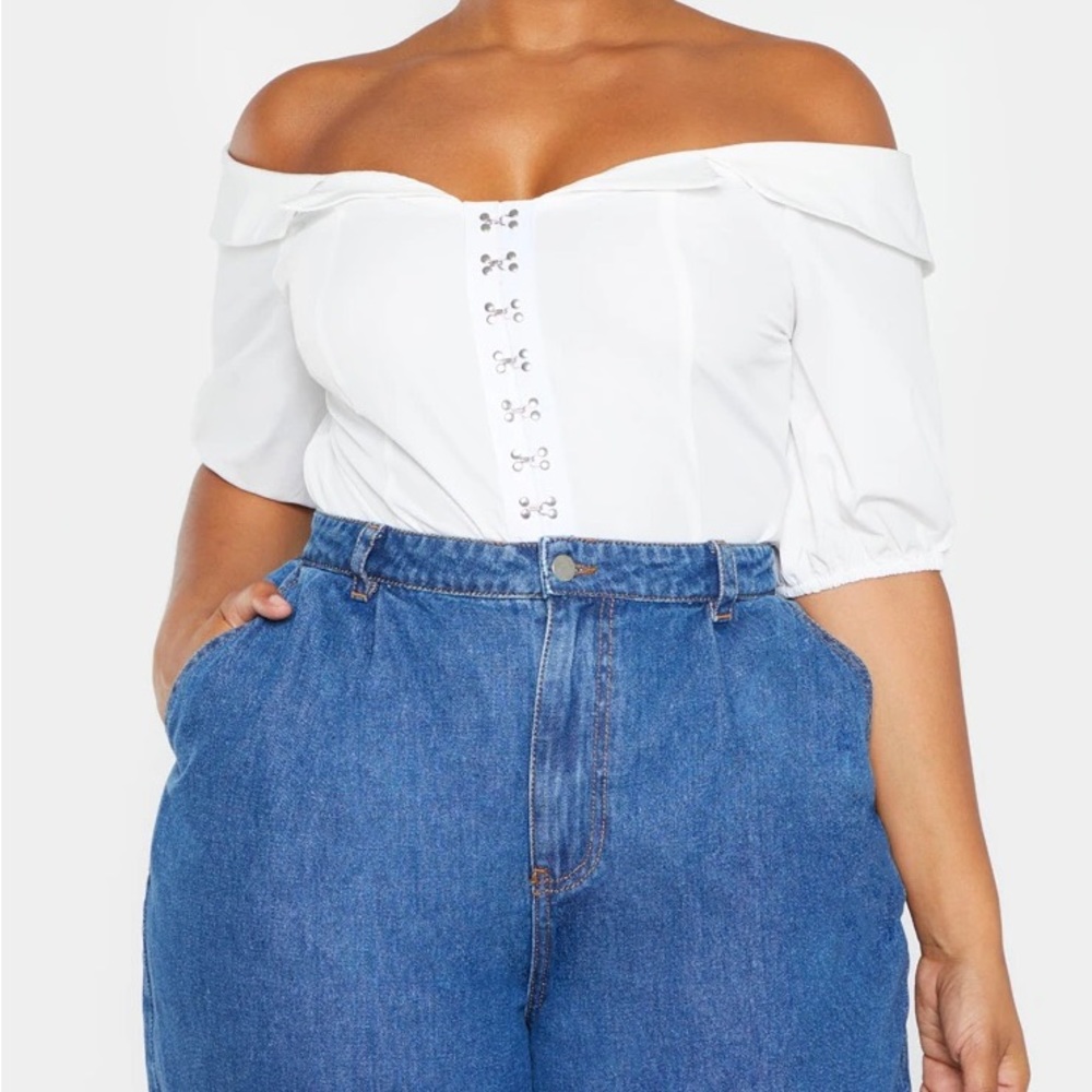 White off the shoulder bodysuit